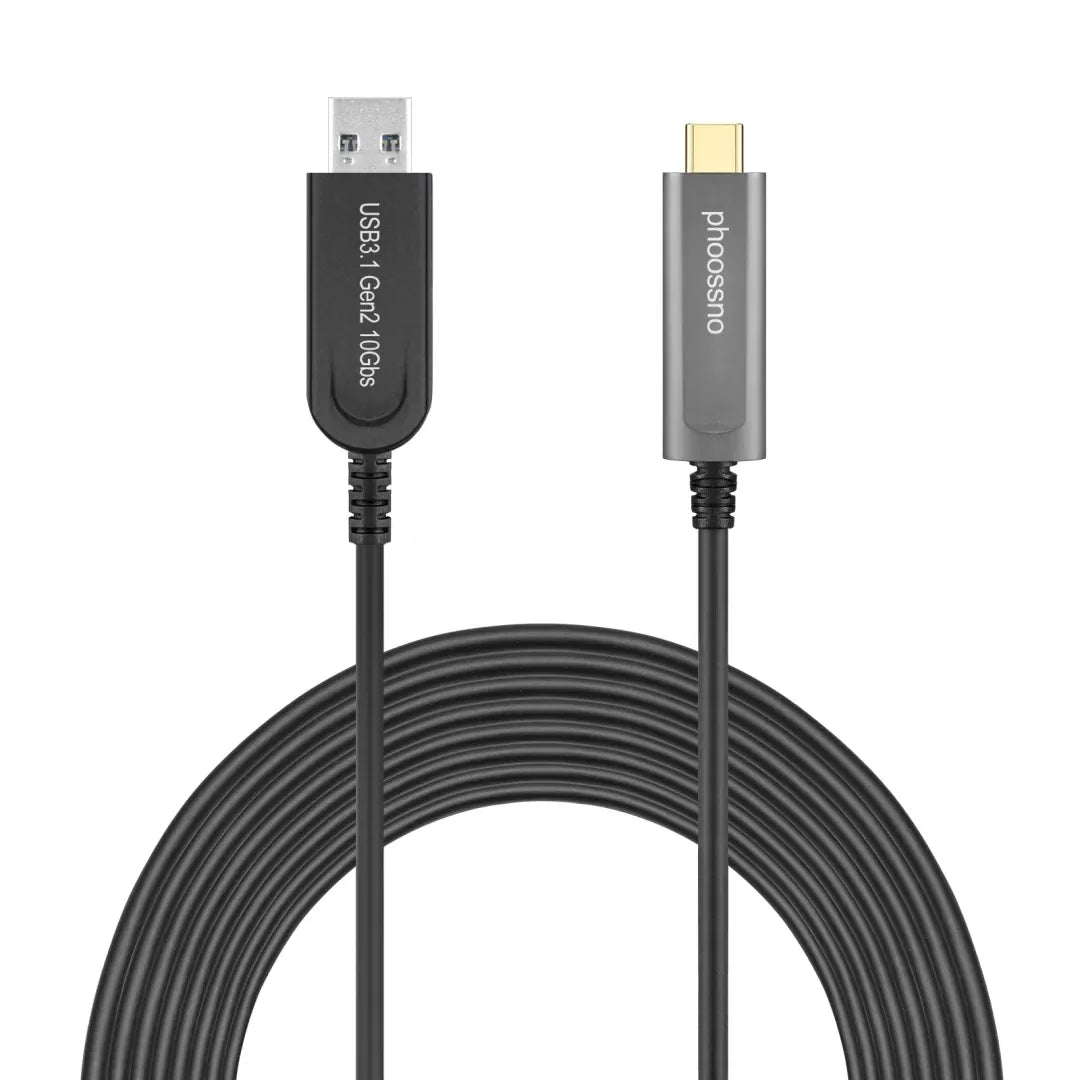 Long AOC USB 3.1 Type A Male to Type C Male Active Optical Cable 10Gbps 5m Long AOC USB 3.1 Type A Male to Type C Male Active Optical Cable 10Gbps 5m