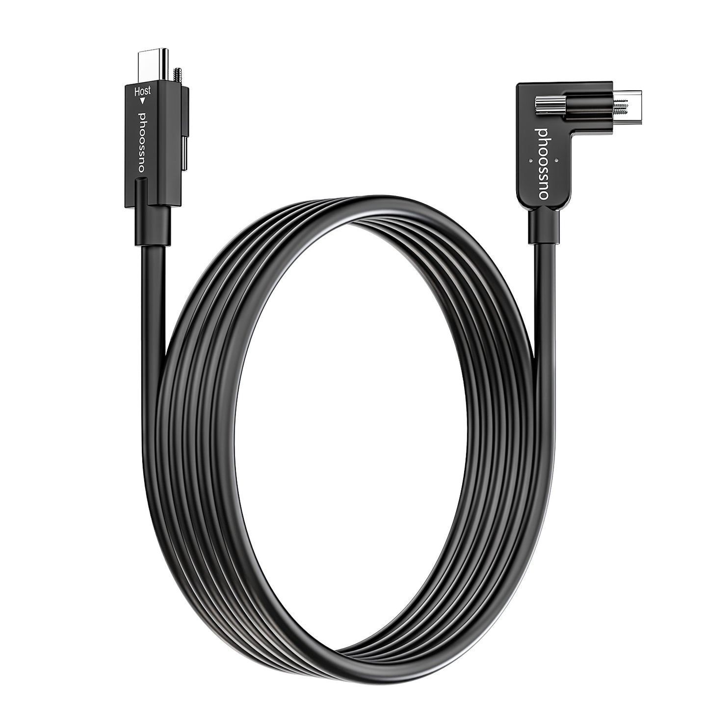 phoossno USB 4.0 Cable, Lock Shaped Structure, 80Gbps Transmission Speed, 240W Power Supply, Supports 8K or 4K displays,