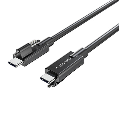 phoossno USB 4.0 Cable, Lock Shaped Structure, 80Gbps Transmission Speed, 240W Power Supply, Supports 8K or 4K displays,