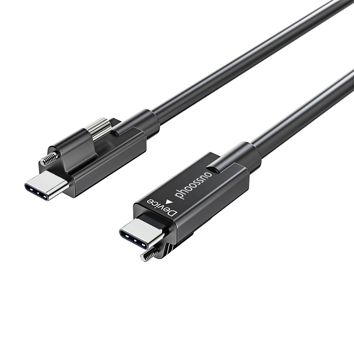 phoossno USB 4.0 Cable, Lock Shaped Structure, 80Gbps Transmission Speed, 240W Power Supply, Supports 8K or 4K displays,