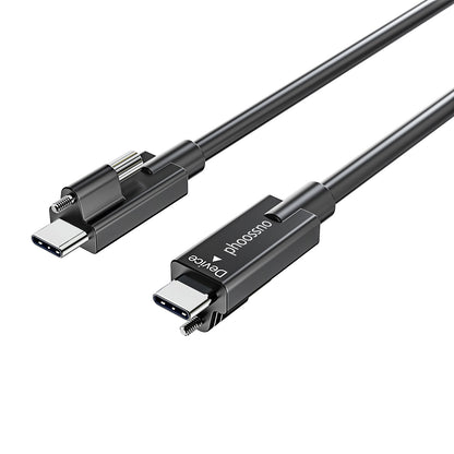 phoossno USB 4.0 Cable, Lock Shaped Structure, 80Gbps Transmission Speed, 240W Power Supply, Supports 8K or 4K displays,