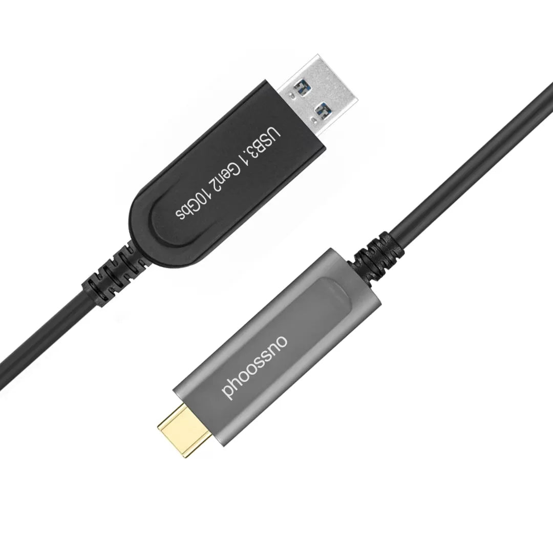 Cable de extensión de fibra óptica USB A a C USB 3.1 Gen2 10 Gbps