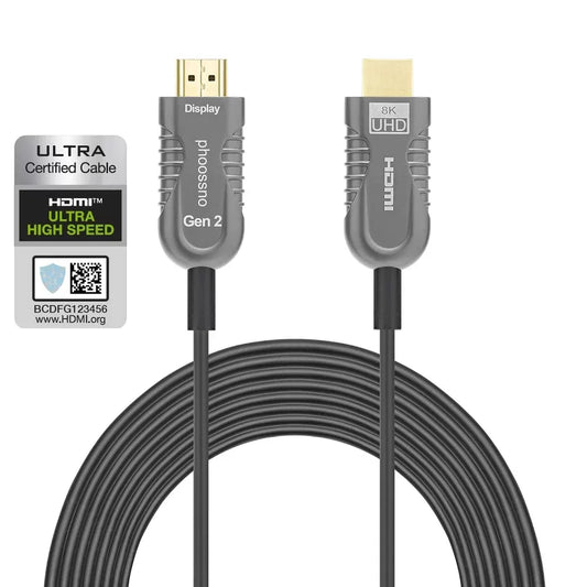 Cable de fibra óptica HDMI 2.1 8K certificado por Phoossno