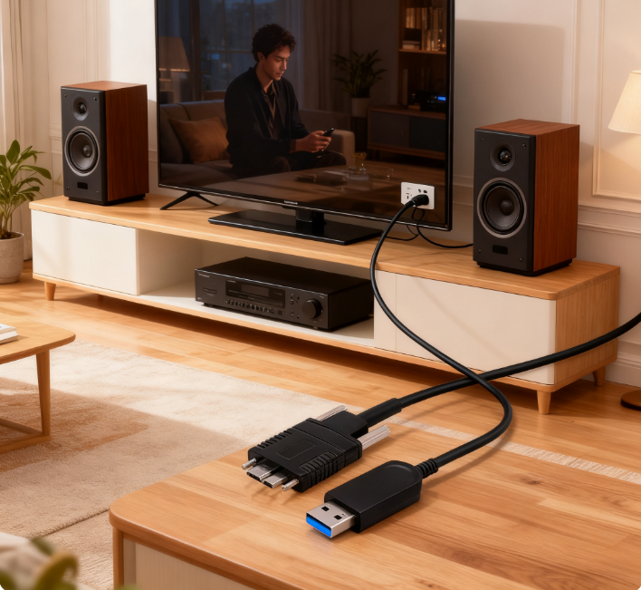 Glasfaser-Verlängerungskabel USB A auf C USB 3.1 Gen2 10 Gbps