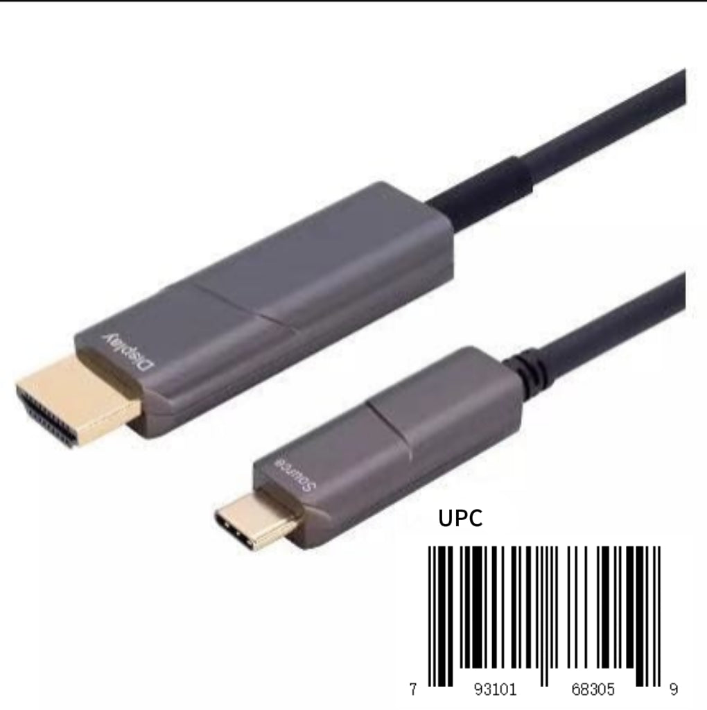 Type C Male to HDMl A Male Active Optical cablesupport 4K@60Hz,CMP jacket