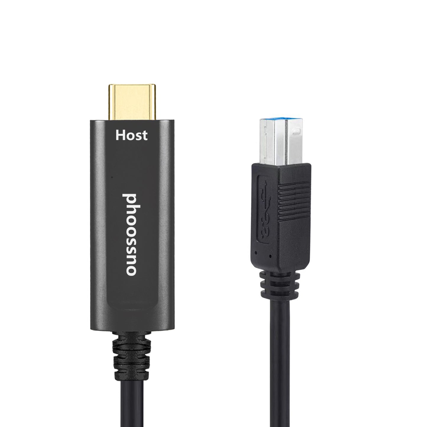 Phoossno USB Type C To B Extension Cable Active Optical USB 10Gbps