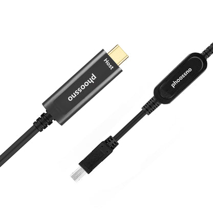 Phoossno USB Type C To B Extension Cable Active Optical USB 10Gbps