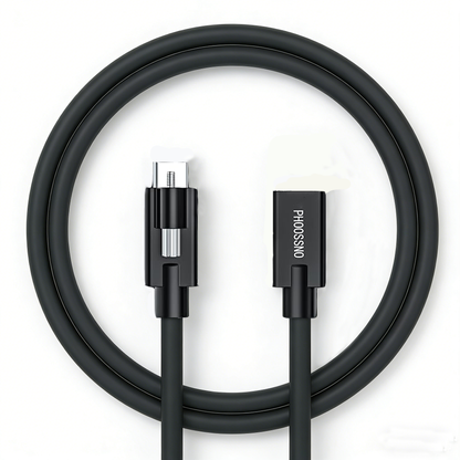 phoossno USB 4.0 Cable, TYPE C male to female cable, 80Gbps Transmission Speed, 240W Power Supply, Supports 8K or 4K displays, 0.5m 1.64ft Right, Compatible with iPhone 15, Huawei and Other Products.