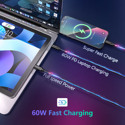 Phoossno USB C auf C Glasfaserkabel USB 3.1 Typ C Kabel