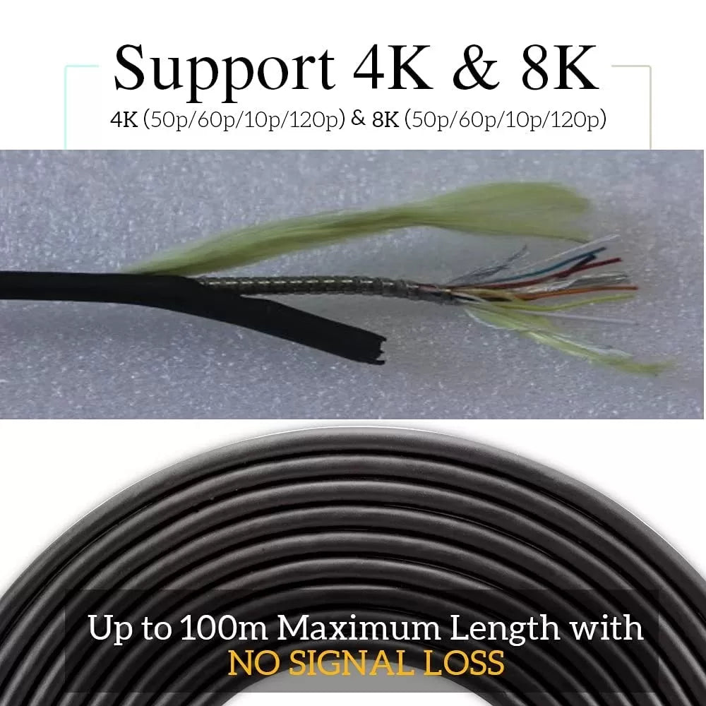 8K HDMI Armored Certified Fiber Optical 2.1 Cable