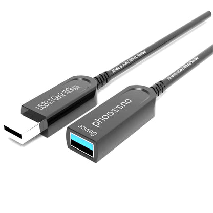 Cable óptico activo de extensión USB 3.1 con certificación UL CMP Plenum de Phoossno de 10 Gbps