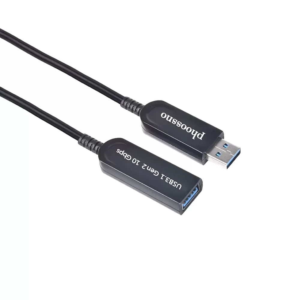 Cable de extensión USB 3.1 Phoossno, USB óptico activo de 10 Gbps