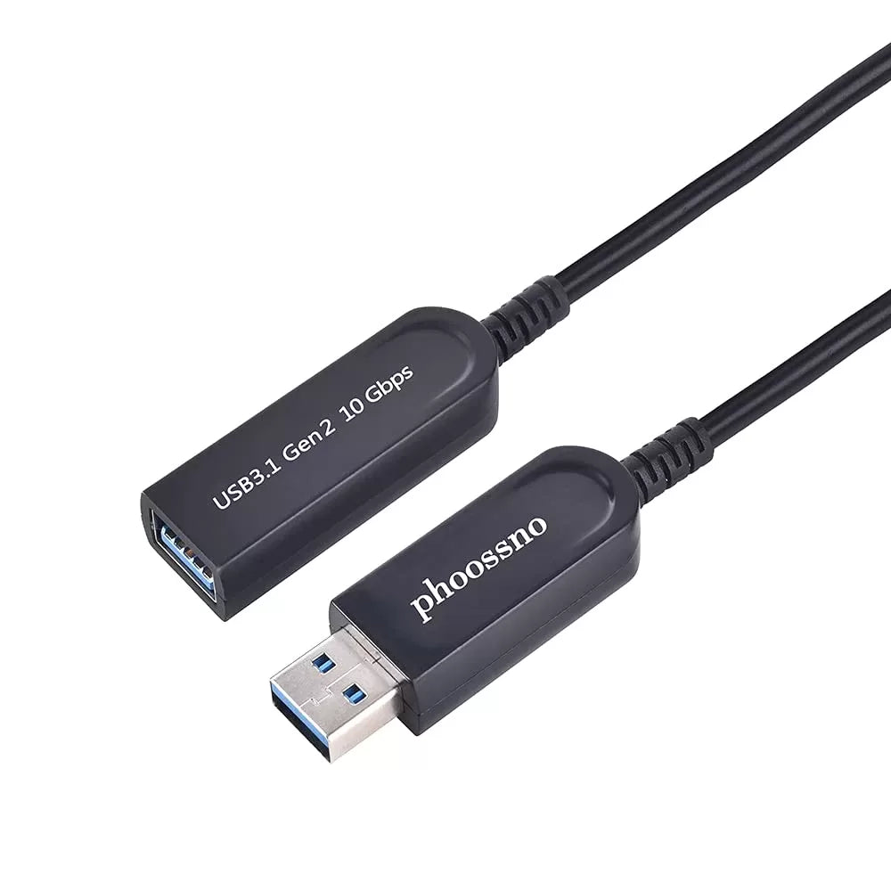 Cable de extensión USB 3.1 Phoossno, USB óptico activo de 10 Gbps